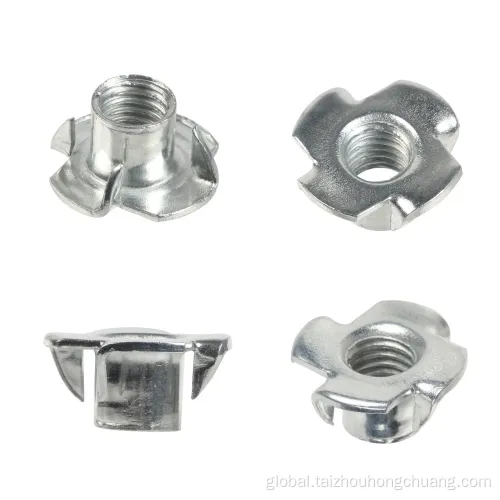 Screw Nuts Fasteners at HCH Hardware Stainless Steel Four Claw Tee Nut Manufactory